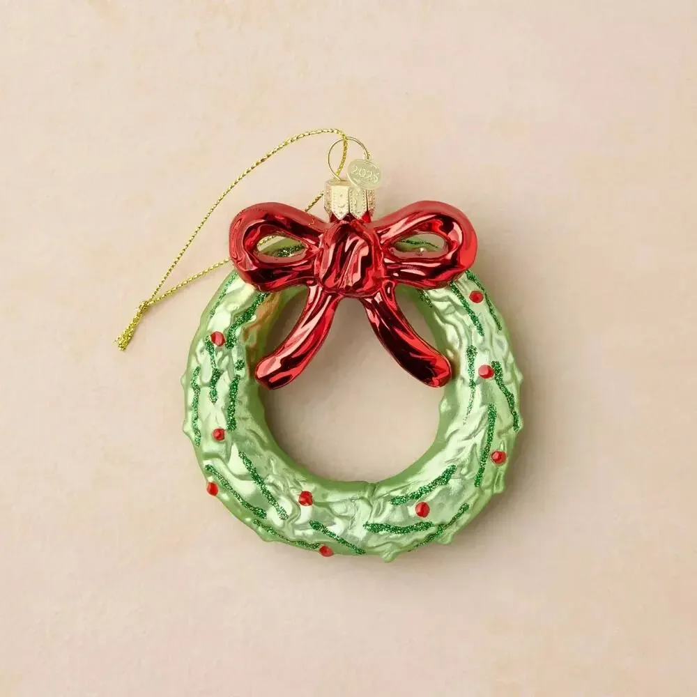 John Derian for Target 2025 Glass FLORAL WREATH Ornament Holiday Decor NEW